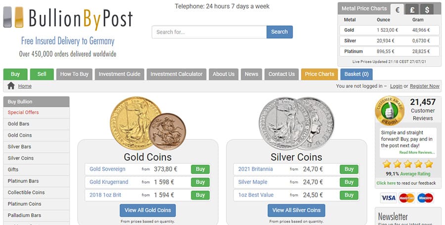 Bullion By Post Review