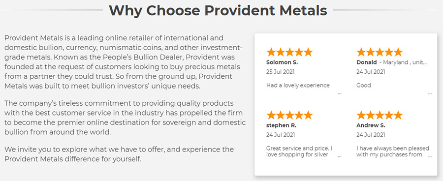 Provident Metals Review