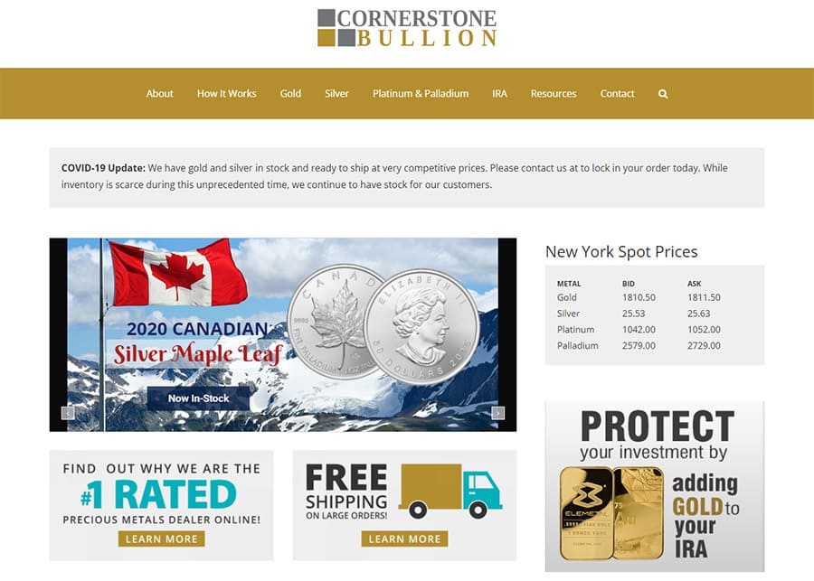 Cornerstone Bullion Review Cornerstone Bullion Review