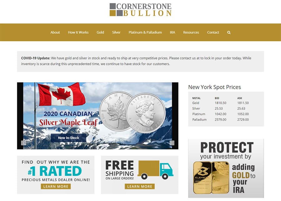 Cornerstone Bullion Review