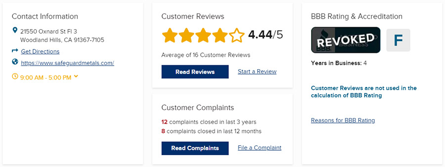 Safeguard Metals Review Safeguard Metals Review
