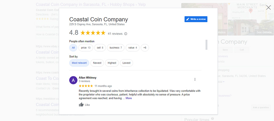 Coastal Coin Company Coastal Coin Company