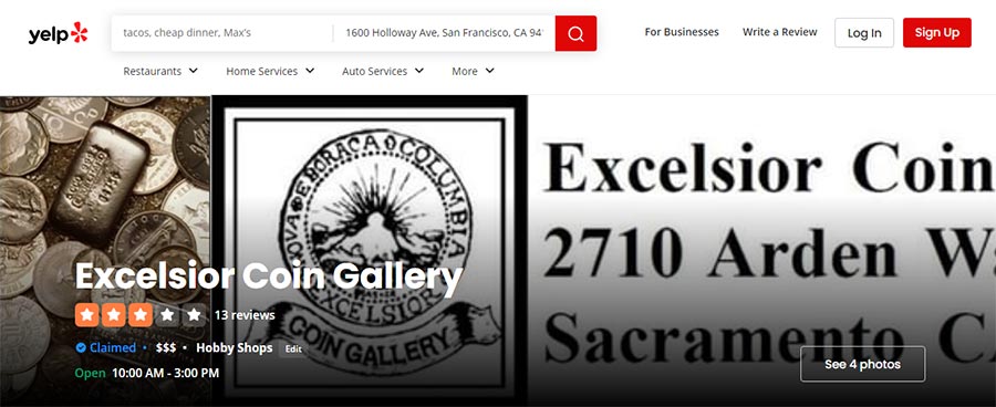 Excelsior Coin Gallery Excelsior Coin Gallery