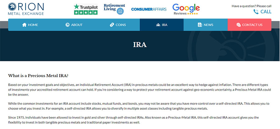 Orion Gold IRA Review Orion Gold IRA Review