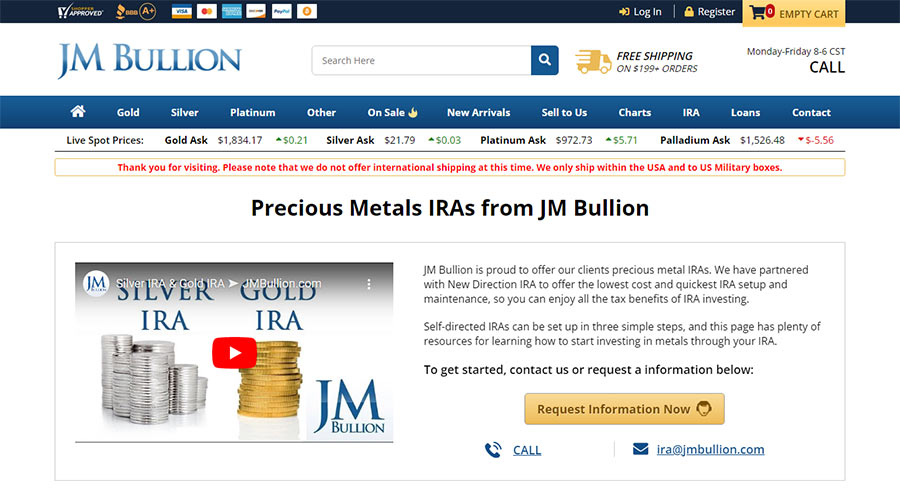 JM Bullion Gold IRA Review