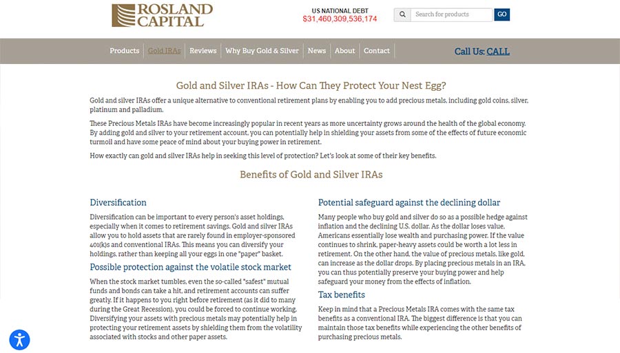 Rosland Capital Gold IRA Review